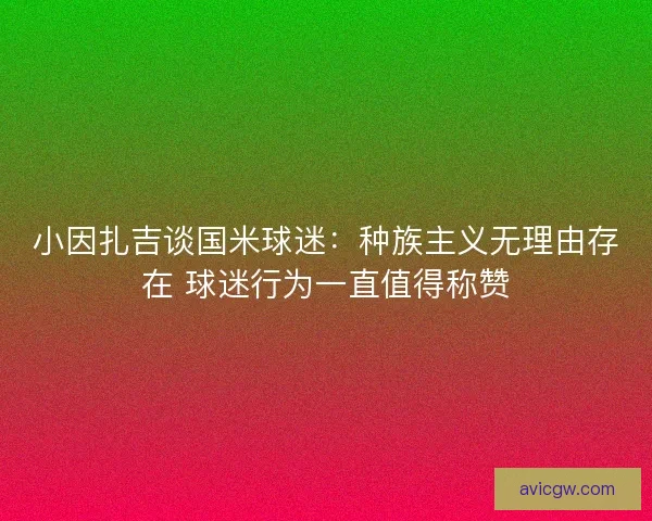 小因扎吉谈国米球迷：种族主义无理由存在 球迷行为一直值得称赞